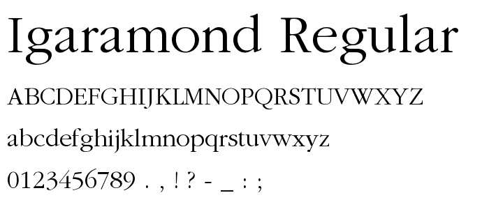 IGaramond Regular font